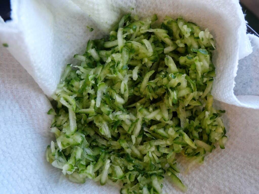 shredded cucumbers