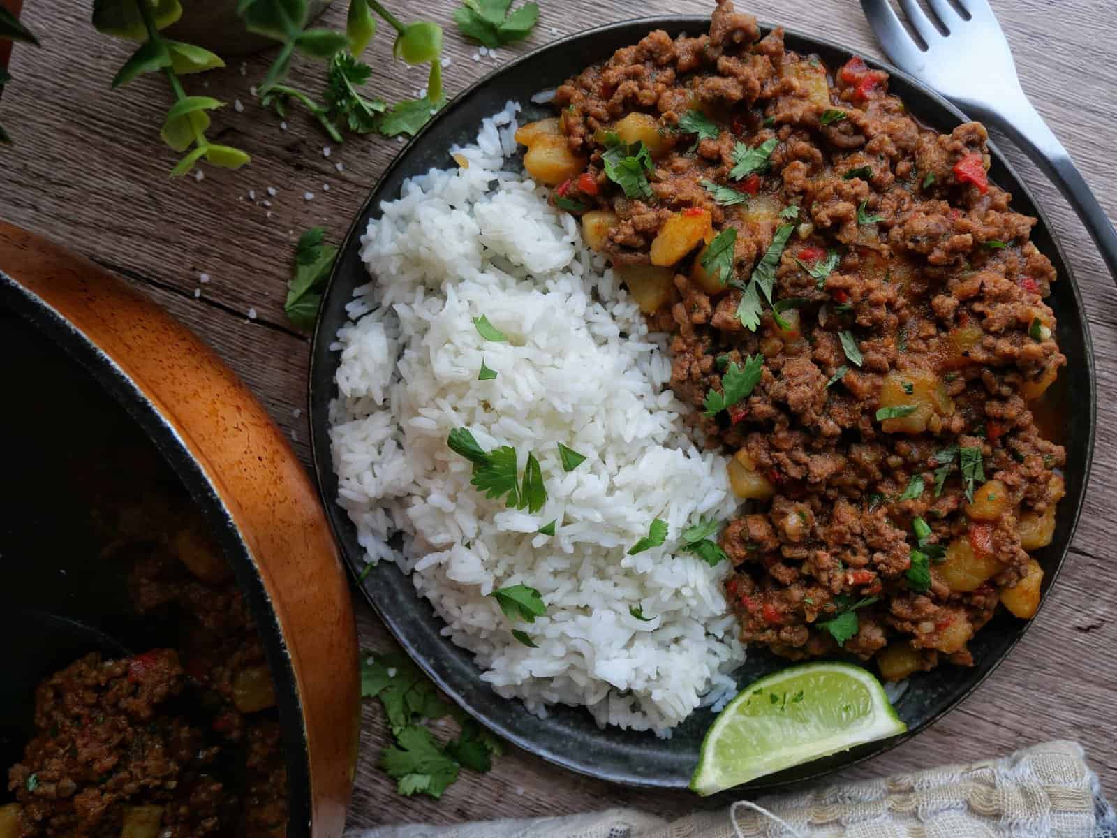 picadillo con papas