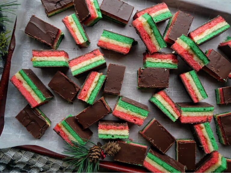 The Best Italian Rainbow Cookies Ever Dee S Little Kitchn   Rainbows2 768x576 